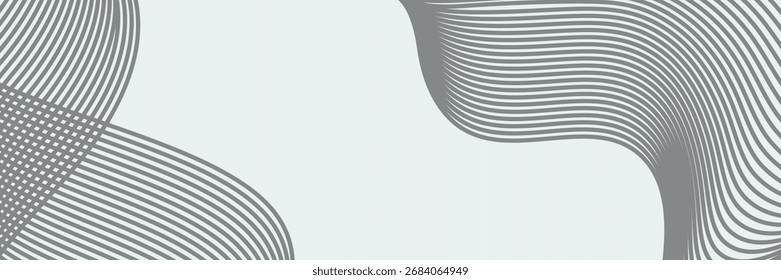 Elemento de onda abstrato para projeto. Equalizador de faixa de frequência digital. Plano de fundo da arte em linha estilizada. Ilustração vetorial. Ondular com linhas criadas usando a ferramenta de mesclagem. Linha ondulada curva, faixa lisa.