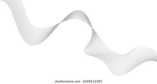 Elemento de onda Abstractas para el diseño. Ecualizador digital de pista de frecuencias. Fondo de arte de línea estilizado. Ilustración vectorial. Ondear con líneas creadas con la herramienta de mezcla.