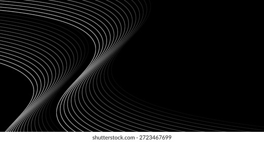 Elemento de onda abstrato para projeto. Equalizador de faixa de frequência digital. Plano de fundo da arte em linha estilizada. Ilustração vetorial.