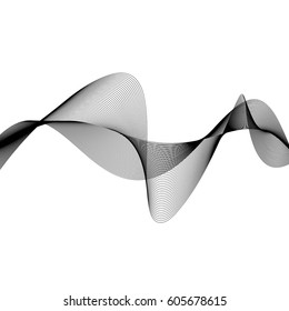 Abstract wave element for design. Digital frequency track equalizer. Vector.