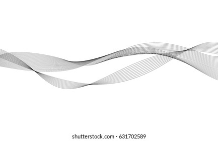 Abstract wave element for design. Digital frequency track equalizer. Vector