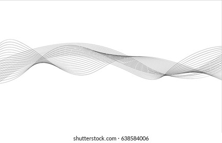 Abstract wave element for design. Digital frequency track equalizer. Vector