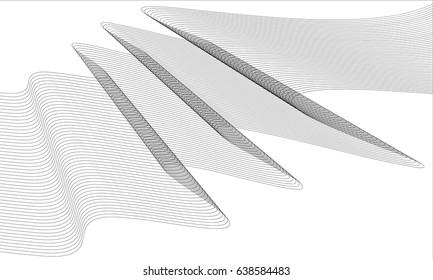 Abstract wave element for design. Digital frequency track equalizer. Vector