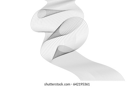 Abstract wave element for design. Digital frequency track equalizer. Vector