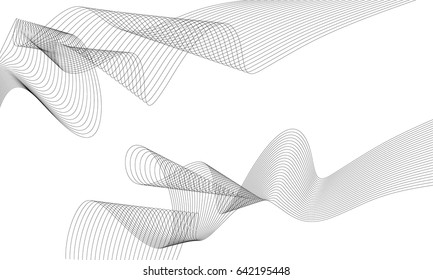 Abstract wave element for design. Digital frequency track equalizer. Vector