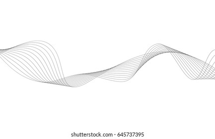 Abstract wave element for design. Digital frequency track equalizer. Vector