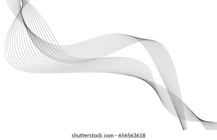 Abstract wave element for design. Digital frequency track equalizer. Stylized line art background. Vector