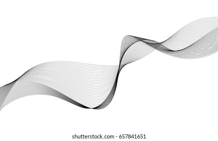 Abstract wave element for design. Digital frequency track equalizer. Stylized line art background. Vector