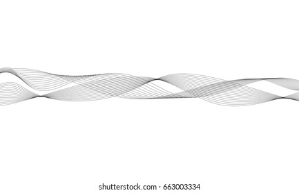 Abstract wave element for design. Digital frequency track equalizer. Stylized line art background. Vector