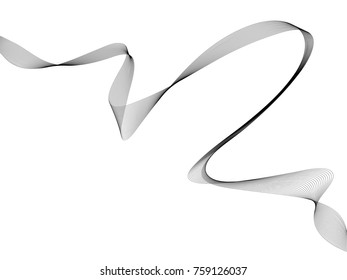 Abstract wave element for design. Digital frequency track equalizer. Stylized line art background. Vector illustration. Wave with lines created using blend tool. Curved wavy line, smooth stripe.
