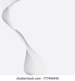 Abstract wave element for design. Digital frequency track equalizer. Stylized line art background. Vector illustration. Wave with lines created using blend tool. Curved wavy line, smooth stripe.