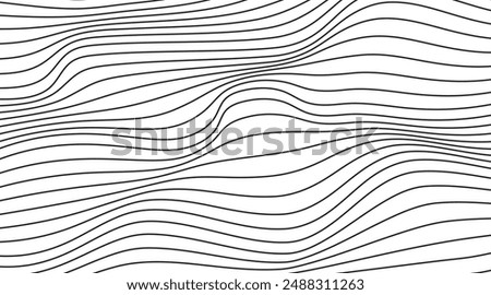 Abstract wave element for design. digital frequency track equalizer. stylish line art background. Vector illustration Waves with lines are created using the blend tool. Curved wavy lines and smooth