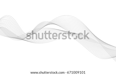 Abstract wave element for design. Digital frequency track equalizer. Stylized line art background. Vector