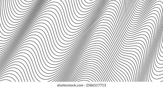Abstract wave element for design. Dynamic wave pattern. Modern flowing wavy lines. Futuristic technology concept. Suit for banner, poster, cover, brochure, flyer, website
