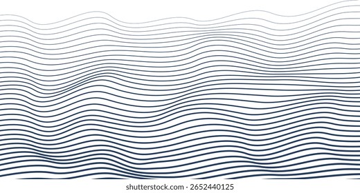 Abstract wave element for design. Dynamic wave pattern. Modern flowing wavy lines. Futuristic technology concept. Suit for banner, poster, cover, brochure, flyer, website
