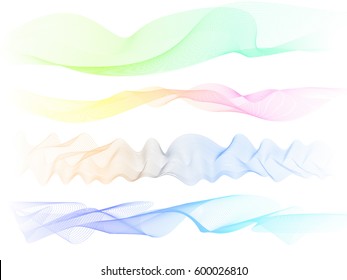 Abstract wave element for design. Gentle colors. Vector.