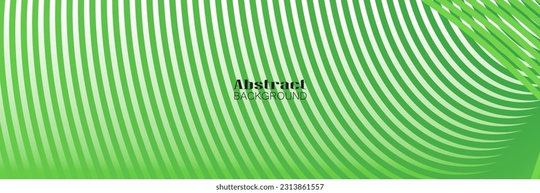 Abstract wave element for design Green. Stylized line art background. Colorful shiny wave with lines created using blend tool.