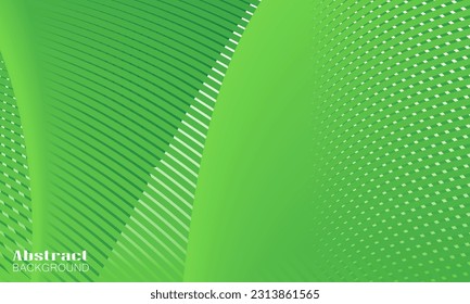 Abstraktes Wellenelement für Design Green. Stilvoller Kunsthintergrund. Farbenfrohe glänzende Welle mit Linien, die mit dem Mixwerkzeug erstellt wurden.