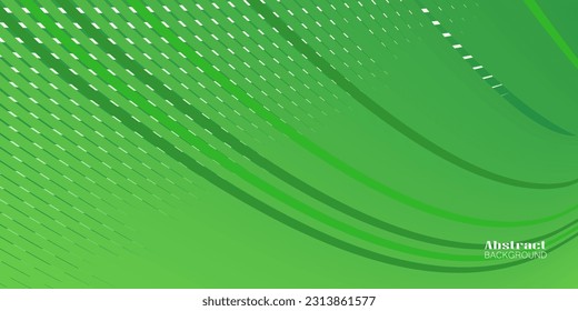 Abstract wave element for design Green. Stylized line art background. Colorful shiny wave with lines created using blend tool.