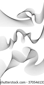 abstract wave element for design greyscale