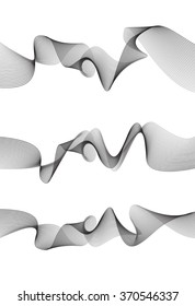 abstract wave element for design greyscale