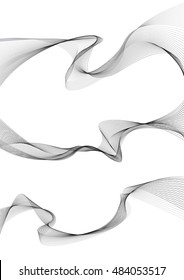 abstract wave element for design greyscale