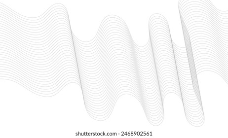 Abstract wave element for design. Wave with lines created using blend tool. Curved wavy line, smooth stripe. Abstract wave element for design. Digital frequency track equalizer. 