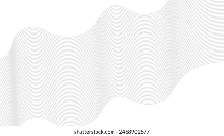 Abstract wave element for design. Wave with lines created using blend tool. Curved wavy line, smooth stripe. Abstract wave element for design. Digital frequency track equalizer. 