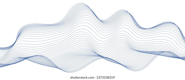 Elemento de onda abstracta para el diseño. Fondo Resumen Moderno. Fondo vectorial abstracto ondulado de línea delgada. Patrón de onda continua	