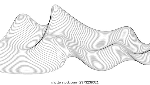 Abstract wave element for design. Modern Abstract Background. Thin line wavy abstract vector background. Curve wave seamless pattern	