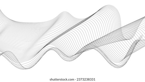 Abstract wave element for design. Modern Abstract Background. Thin line wavy abstract vector background. Curve wave seamless pattern	