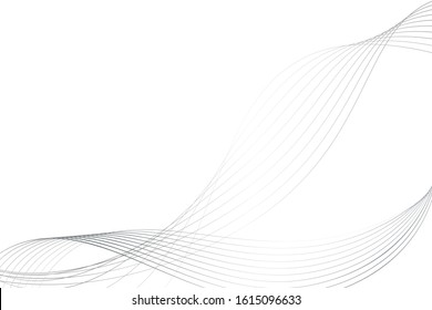 Abstract wave element design on white background. Business lines background.