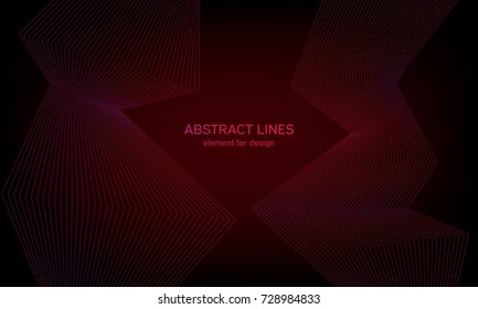 Abstract wave element for design on colorful background. Digital frequency track equalizer. Stylized line art. Colorful wave with lines created using blend tool. Curved wavy line, smooth stripe.Vector