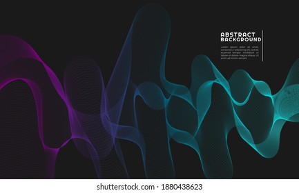 Abstract wave element for design. with purple and light blue gradations. Vector Illustration