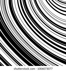 Abstract Wave Element for Design, Stylized Line Art Background,  Curved Wavy Line, Smooth Wave Stripe Background, Black and White Wave Stripe Optical Abstract Design, Vector Background, Curved Lines