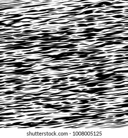 Elemento de onda abstracta para diseño, fondo de arte de línea estilizada, línea ondulada curvada, fondo de banda ondulada suave, diseño abstracto óptico de banda de onda negra y blanca, fondo vectorial, líneas curvadas