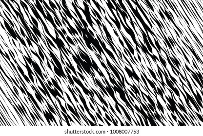 Abstraktes Wave-Element für Design, stylischer Line-Kunsthintergrund, abgerundete Wavy-Linie, glatter Wellenstreifen-Hintergrund, optisches Abstraktes Schwarz-Weiß-Streifen, Vektorhintergrund, geschwungene Linien