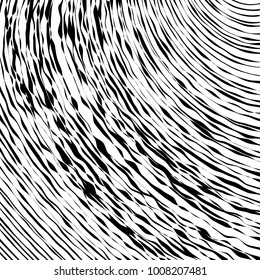 Abstract Wave Element for Design, Stylized Line Art Background,  Curved Wavy Line, Smooth Wave Stripe Background, Black and White Wave Stripe Optical Abstract Design, Vector Background, Curved Lines