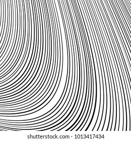 Abstract Wave Element for Design, Stylized Line Art Background,  Curved Wavy Line, Smooth Wave Stripe Background, Black and White Wave Stripe Optical Abstract Design, Vector Background, Curved Lines