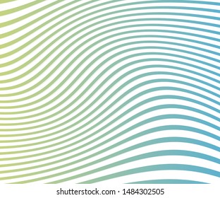 Abstract wave element for design. Stylized line art background. Vector illustration. Wave with colorful lines. Curved wavy line, smooth stripe