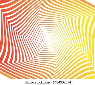 Abstract wave element for design. Stylized line art background. Vector illustration. Wave with colorful lines. Curved wavy line, smooth stripe