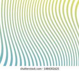 Abstract wave element for design. Stylized line art background. Vector illustration. Wave with colorful lines. Curved wavy line, smooth stripe