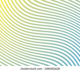 Abstract wave element for design. Stylized line art background. Vector illustration. Wave with colorful lines. Curved wavy line, smooth stripe