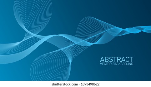 Abstract wave element for design. Stylized line art background. Digital frequency track equalizer. Abstract colorful lines vector background. Stylish color background illustration