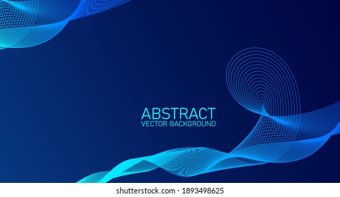 Abstract wave element for design. Stylized line art background. Digital frequency track equalizer. Abstract colorful lines vector background. Stylish color background illustration