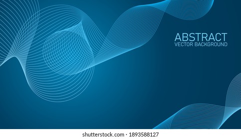 Abstract wave element for design. Stylized line art background. Digital frequency track equalizer. Abstract colorful lines vector background. Stylish color background illustration