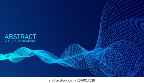 Abstract wave element for design. Stylized line art background. Digital frequency track equalizer. Abstract colorful lines vector background. Stylish color background illustration