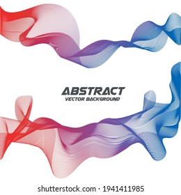 Abstract wave element for design. Stylized line art vector background 