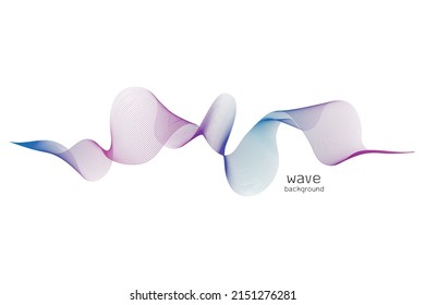 Abstract wave element for design. Stylized line art background. Vector