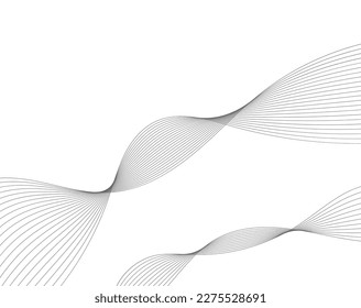 Abstract wave element for design. Stylized line art background. Vector